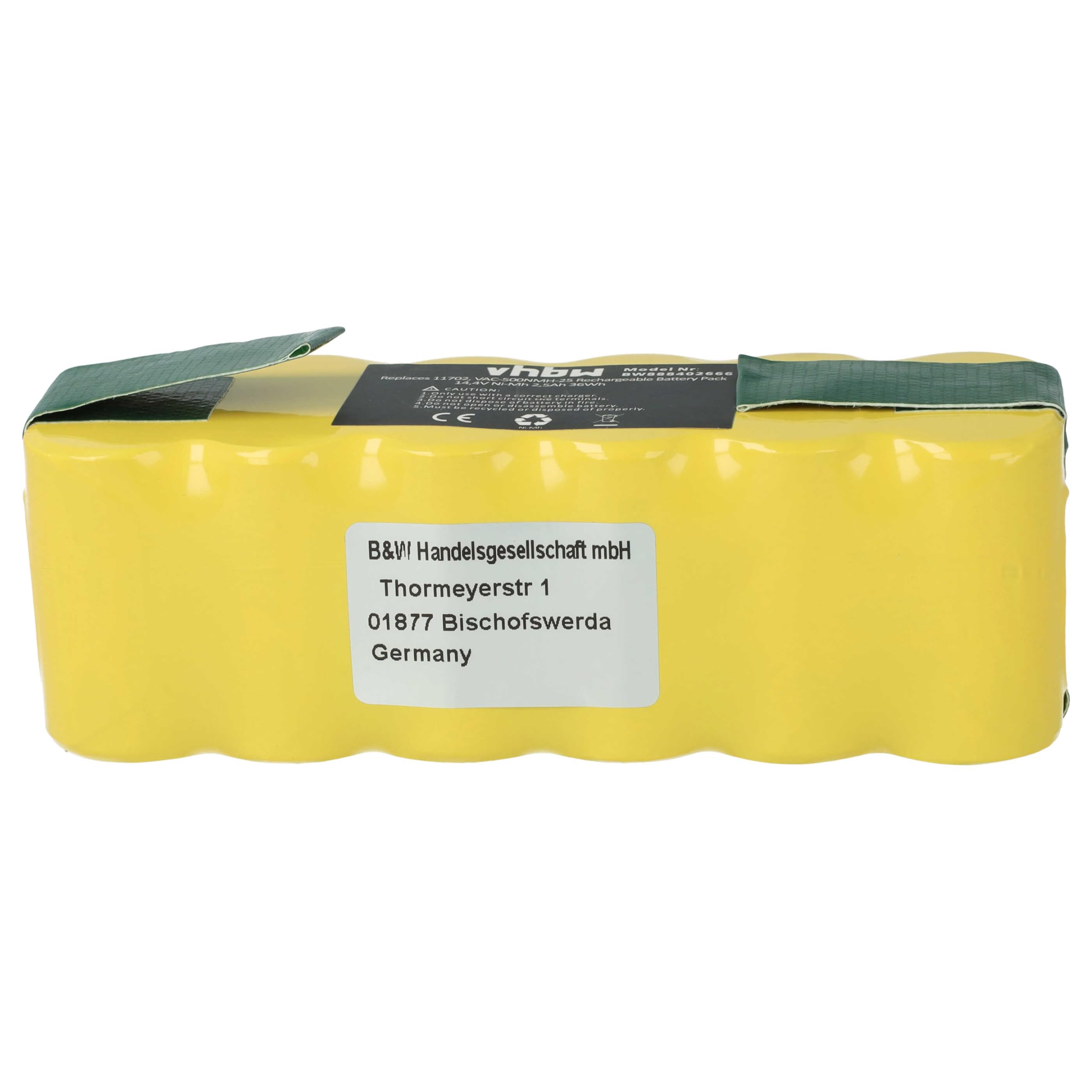 EXTENSILO 1x Batterie compatible avec iRobot Roomba 562, 555, 560, 540, 550, 535, 565, 563, 564