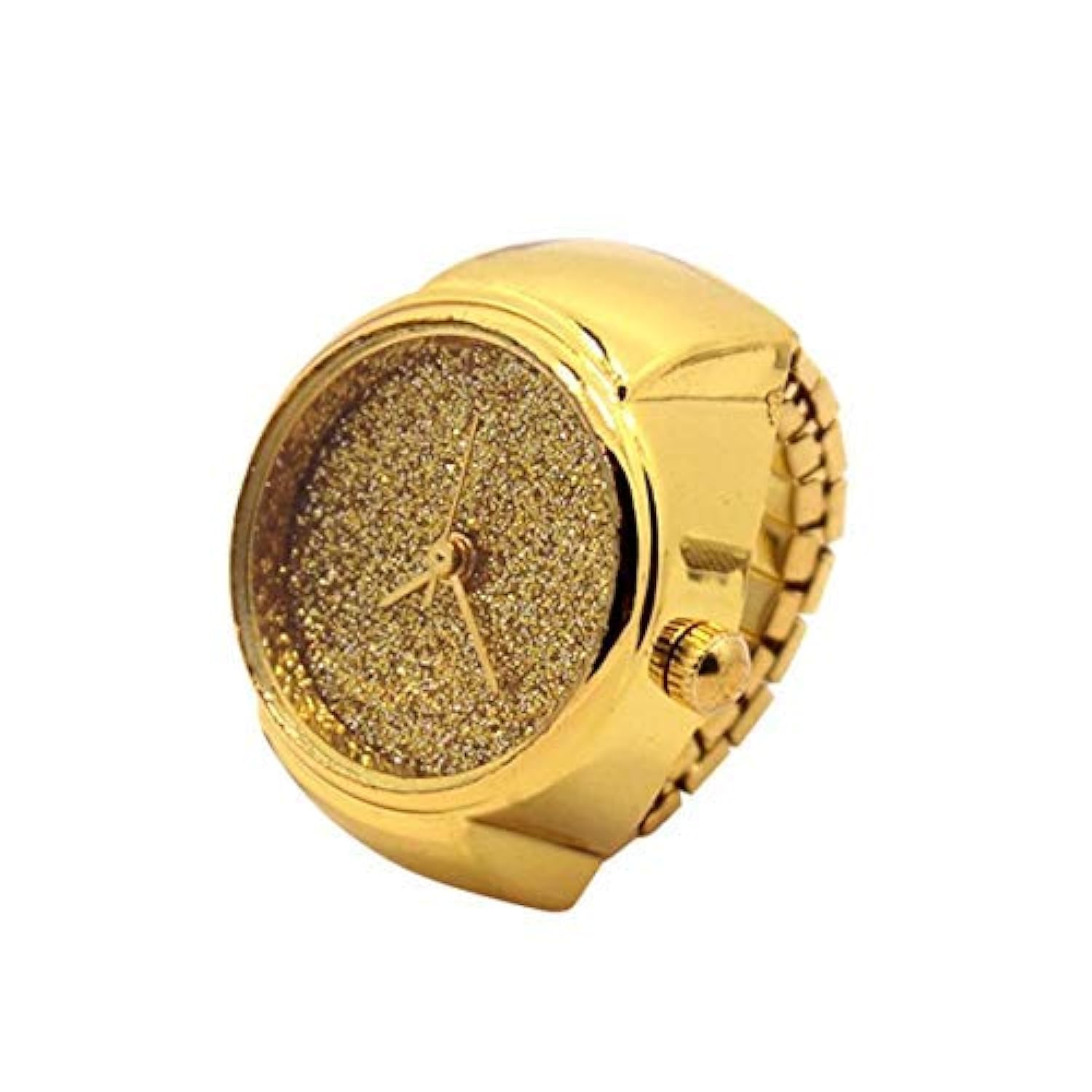 YELLOW CHIMESAnalog Watch Dial Stretchable Adjustable Finger Rings for Women