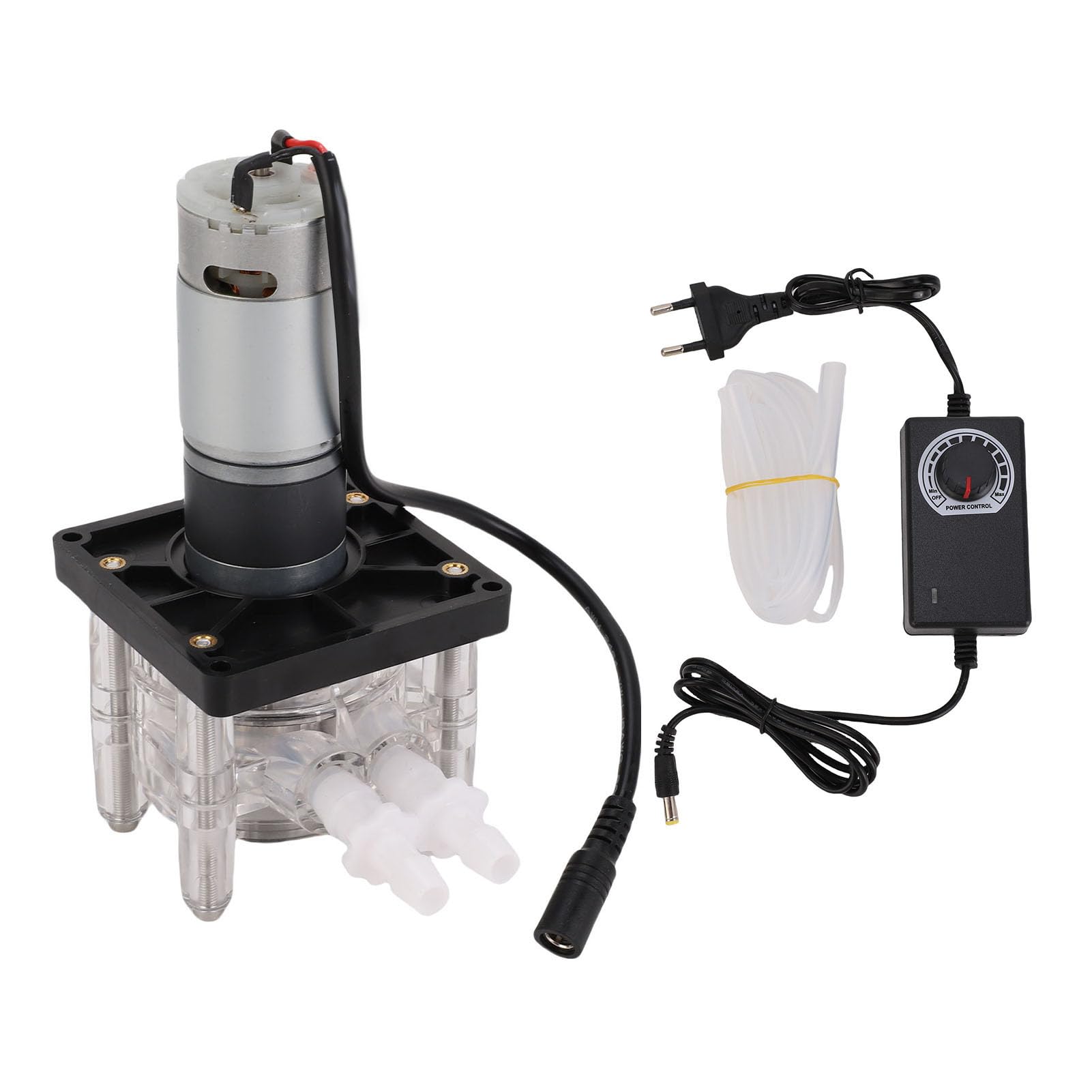 Peristaltische Pumpe Einstellbare Durchflussrate -Aquarium -Dosierpumpe für Aquariumlaboranalyse (EU-Stecker)
