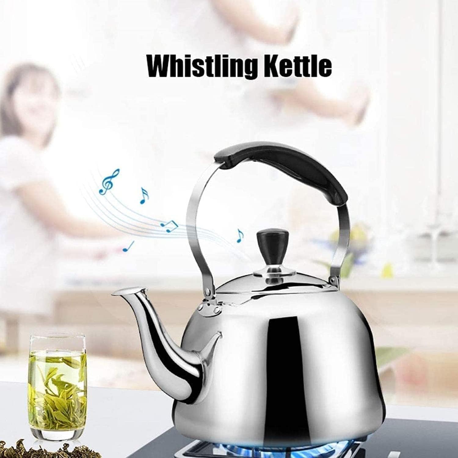 Czajnik Kuchenka Gazowa Stianless Steel Whistling Czajniczek Czajnik Kuchenny Do Kuchenki Szybkie Wrzenie Czajnik Do Domu(4L)