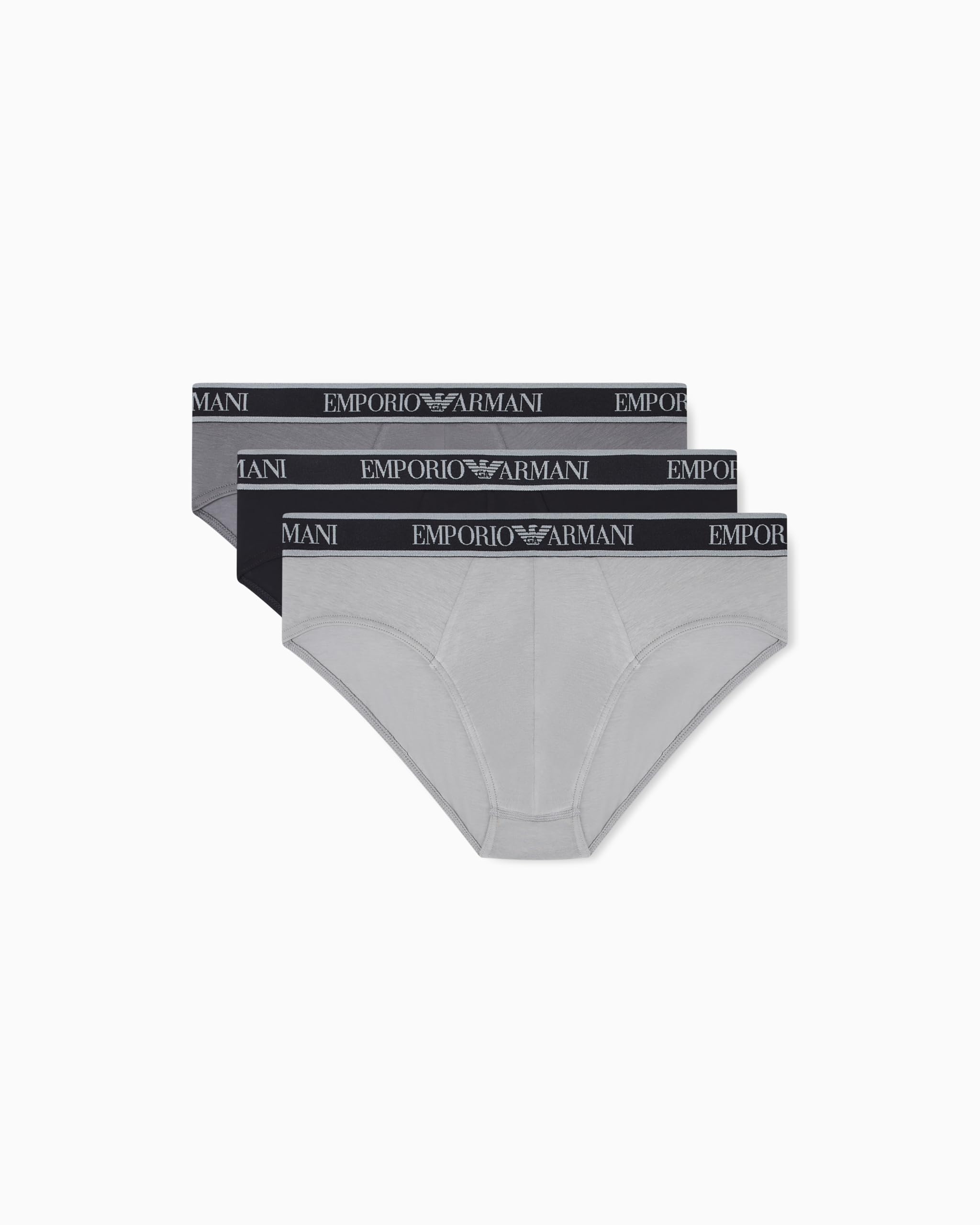 Emporio Armani Men's CORE Logoband 3-Pack Brief Black XL