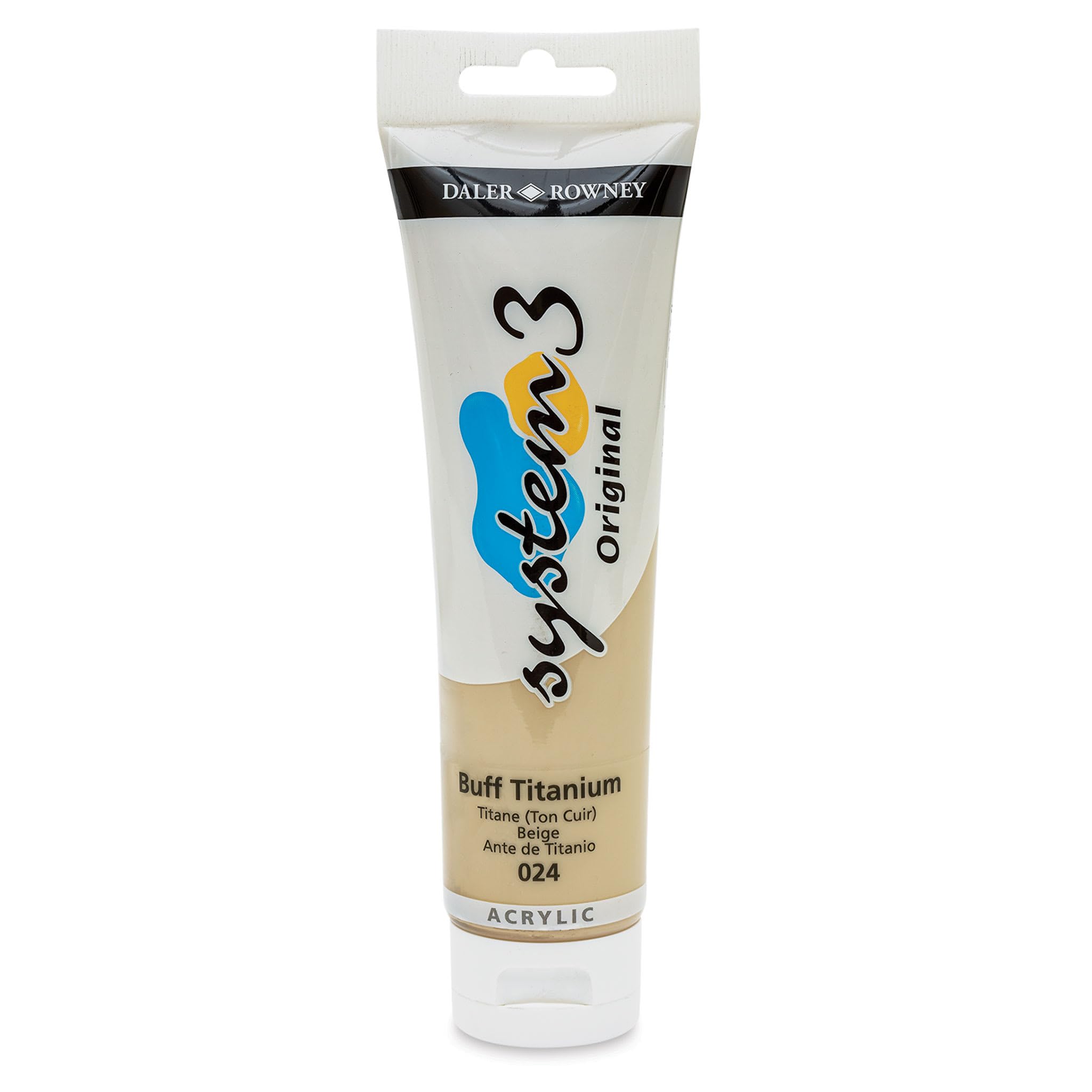 Daler-Rowney System3 Acrylic Paint 150ml Buff Titanium For Canvas And Paper