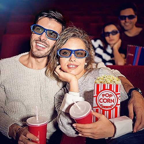 Image of 100pcs Paper Popcorn Bags for Party, 1 Oz Small Vintage Individual Servings Popcorn Container Pop Corn Bags Bulk for Popcorn Machine Accessories Supplies Movie Nights