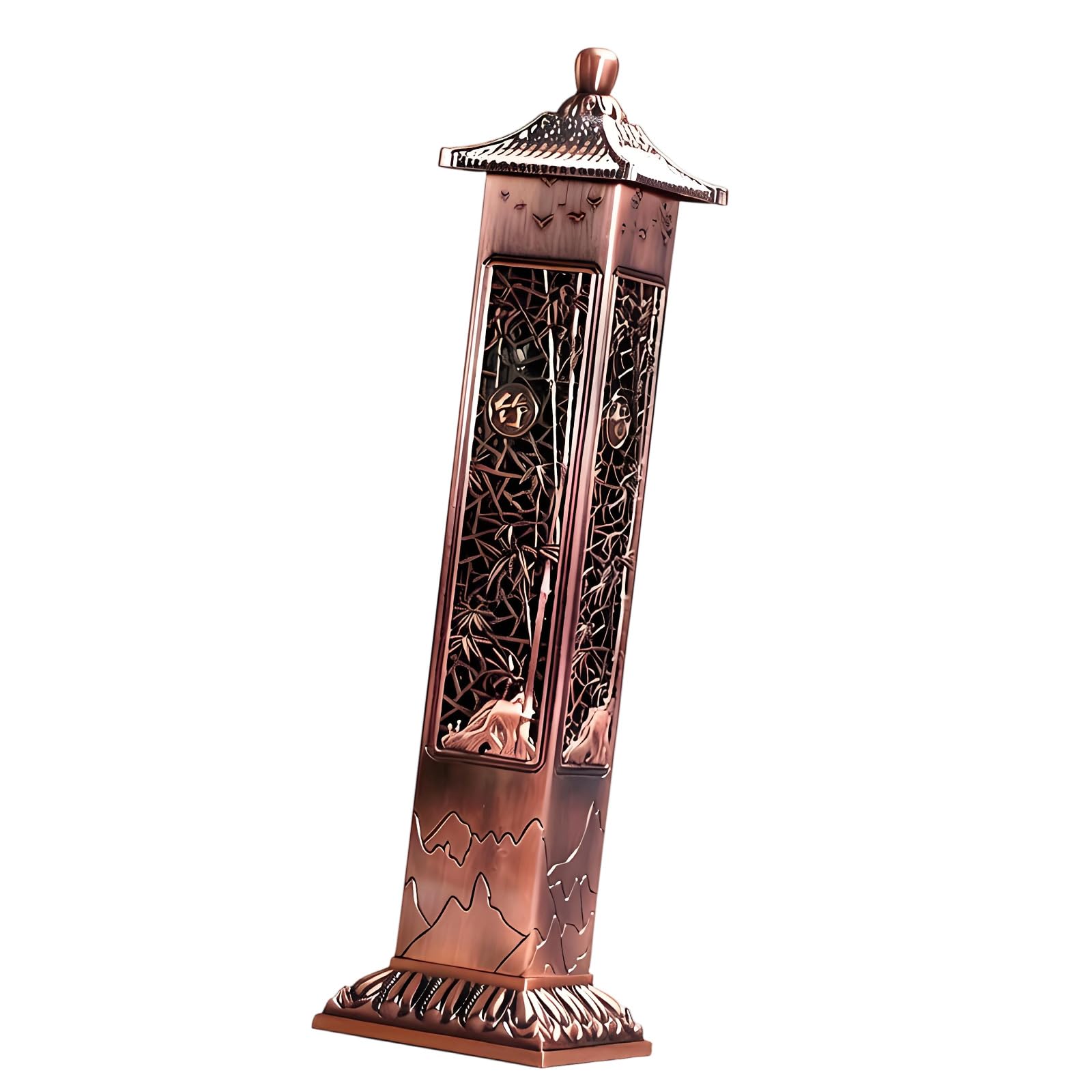 Metal Vertical Hollow Incenses Holder Burners for Aromatherapies and Meditations Decors Traditional Chinese Themed Tea Room Incenses Stand