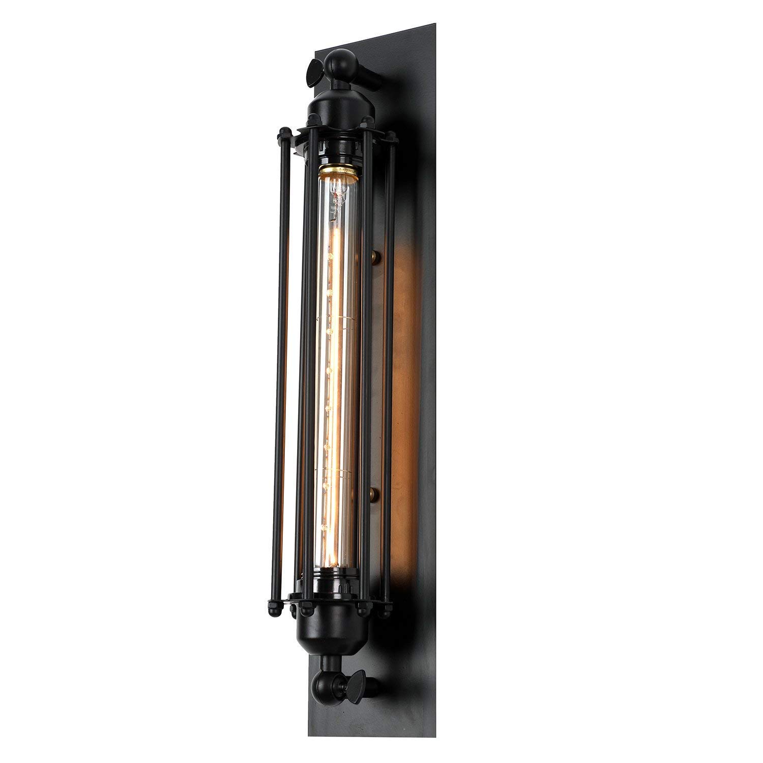 Pauwer Lámparas de Pared Metálicos Vintage Retro Apliques de Pared Interior para la Casa, Bar, Restaurantes, Cafetería, Club Decoración [Clase de eficiencia energética A+](Bombillas Incluidas)