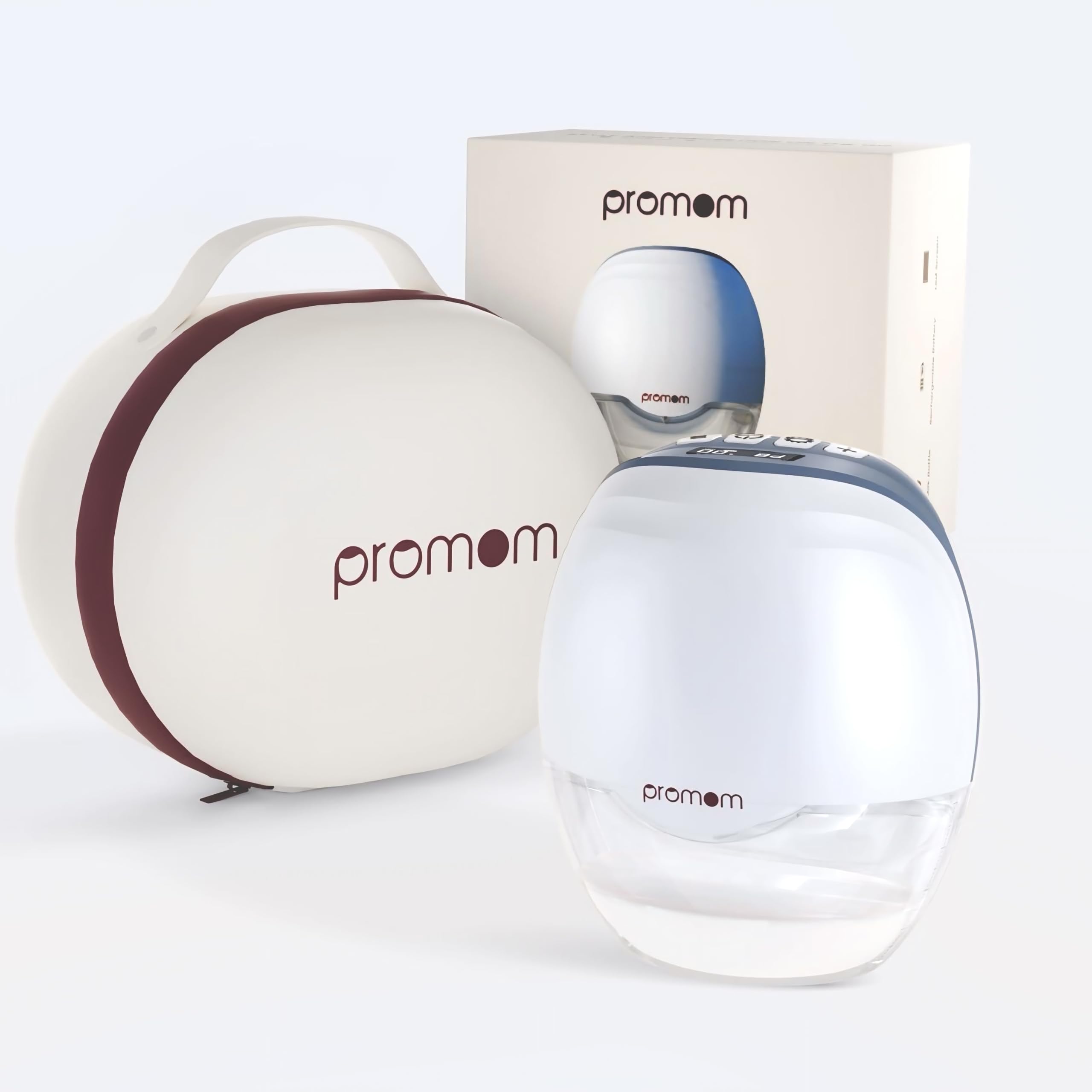 Promom Neo Wearable Electric Breast Pump, Cordless/Compact/Portable/Hands-Free Pumping with 3 Modes & 8 Suction Levels with USB Charging, FDA Approved, 450MmHg Suction, LED Display, 160ml Cup, 1 Year Warranty, 1pk with Travel Case
