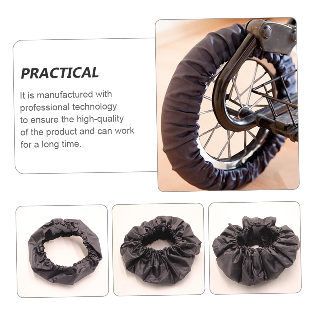 Abaodam 2 Pcs Stroller Wheel Cover Wheelchair Protector from Mud Grime Easy Installation