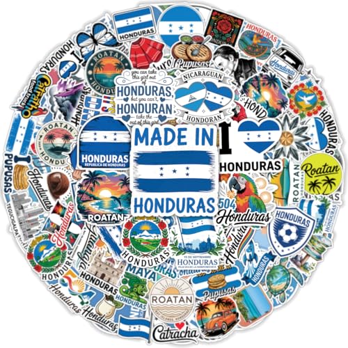 100PCS Honduras Stickers – Roatan Vinyl Waterproof Decals for Laptop, Water Bottle, Travel...