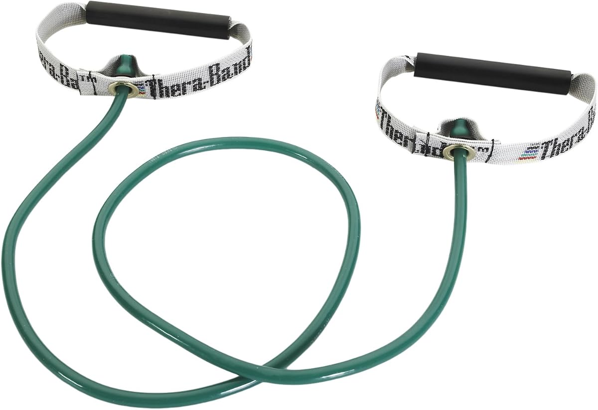 Tubos de Resistencia THERABAND, Banda de Ejercicio, Fisioterapia, 48", Verde | Resistencia elástica profesional TheraBand para ejercicio, fisioterapia y entrenamientos en casa