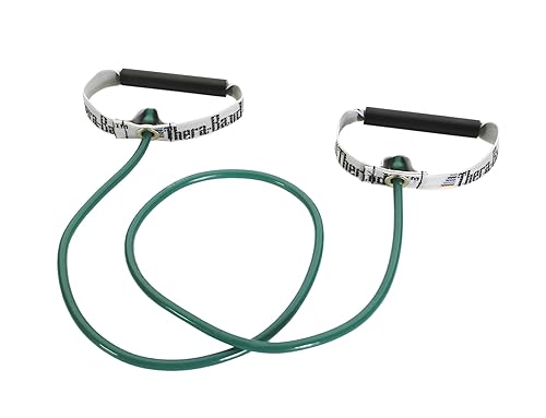 Thera-Band, banda elástica para ejercicio con asas de PVC, se vende individualmente según la resistencia, 1