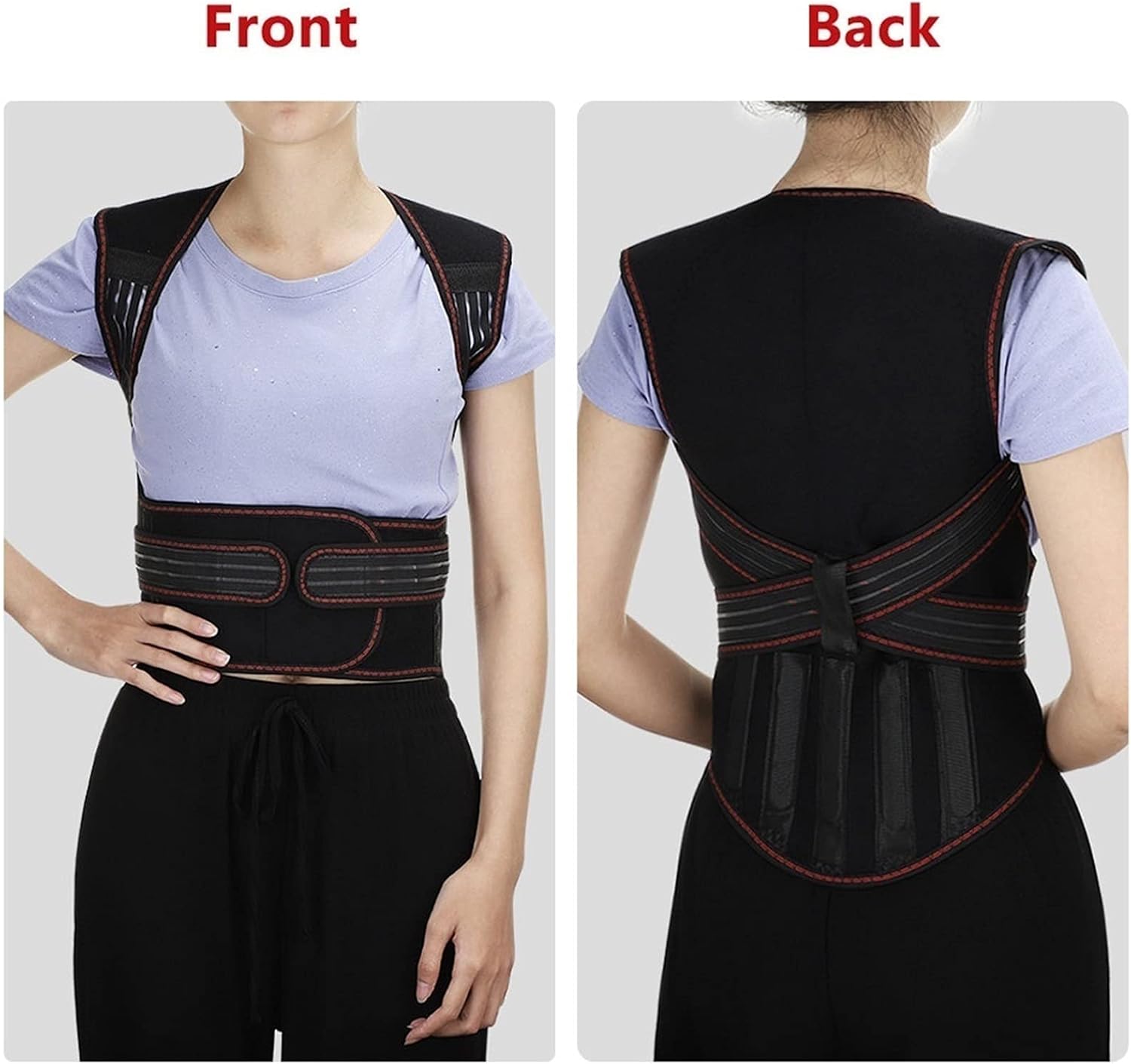 ANRIO Self-Heating Back Brace for Middle-Aged and Elderly Men Women Keeping Warm Posture Corrector Magnetic Therapy Health Care Post Surgery Full Back Waist Shoulder Lumbar Support Belts