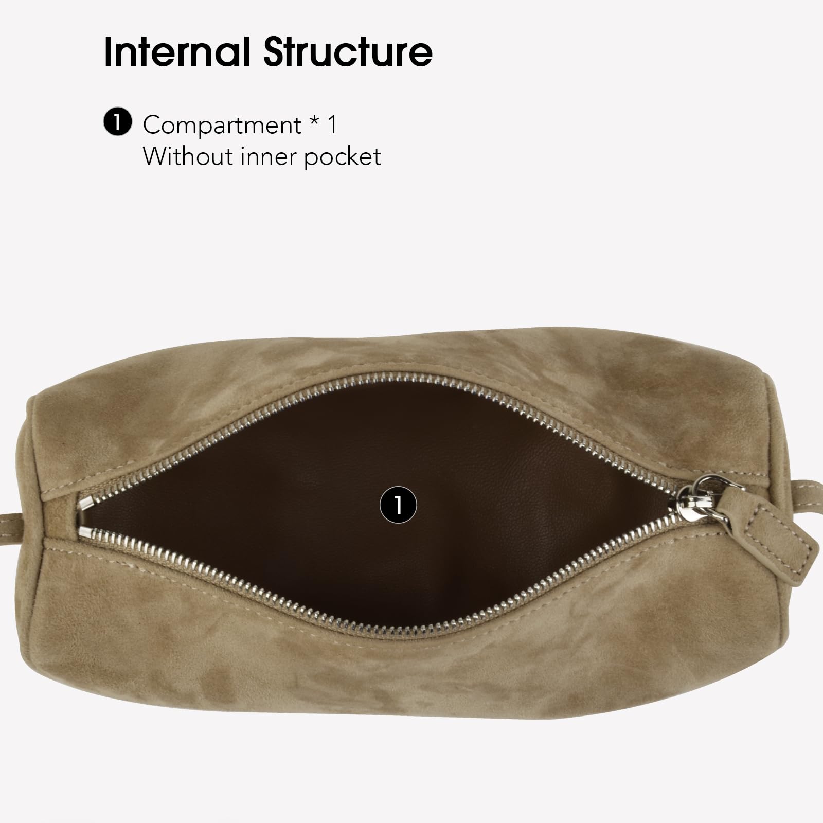 DONNAIN Borsa a mano da donna in vera pelle scamosciata di alta qualità, piccola borsa a tracolla in pelle, elegante pelle scamosciata con cinturino regolabile