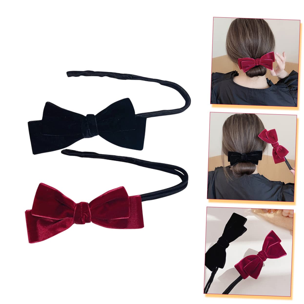 FRCOLOR 5 Set Di Strumenti Per Chignon Per Adolescenti Per Uno Styling Rapido Per Feste Scolastiche 2 Pezzi * 5