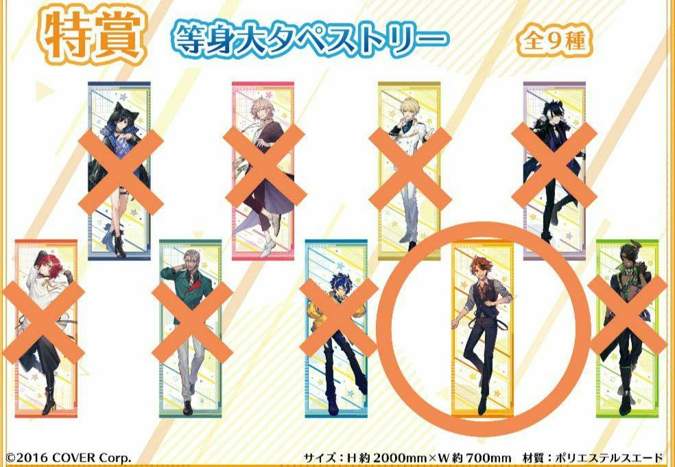 ☆夕刻ロベル 特賞 タペストリー☆等身大 くじメイト 当選 ホロスターズ