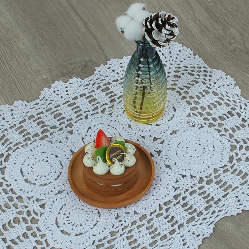 Kilofly KTW306WHTPC4 Handmade Crochet Cotton Lace Table Placemats Doilies Value Pack [Set Of 4] thumb #4