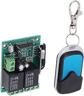 Controle remoto de relé sem fio, kit de controle remoto de relé sem fio DC12V Transmissor universal de alcance de 23 m com receptor para guincho de veículos de porta de garagem