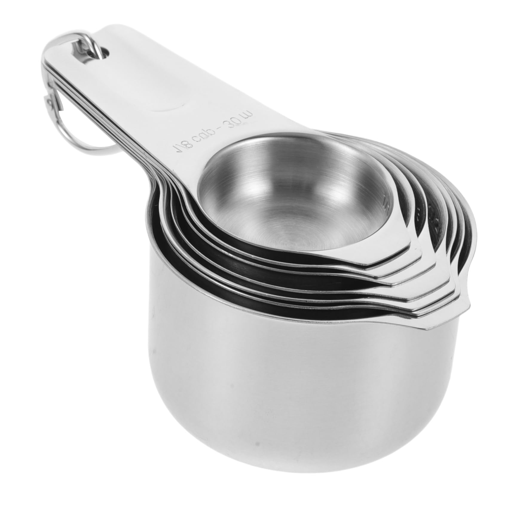 TOPBATHY Tazas Medidoras con Escala de Acero Inoxidable Tazas Medidoras Apilables para Cocina Reutilizable para Hornear