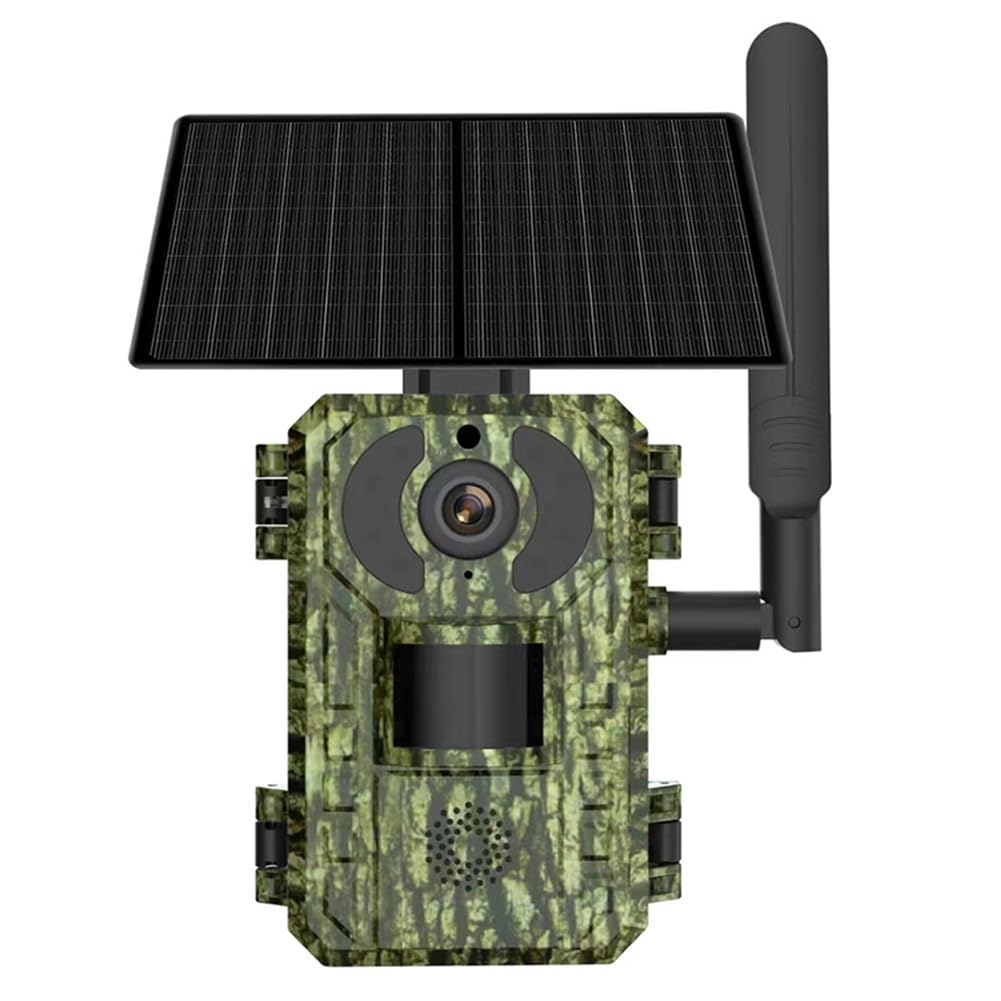 Jnchdghwa As Shown Outdoor 4G Lte Solar Trail Camera Eu Model With Sim Card Pir Motion Sensor Night Vision For Hunting Surveillance