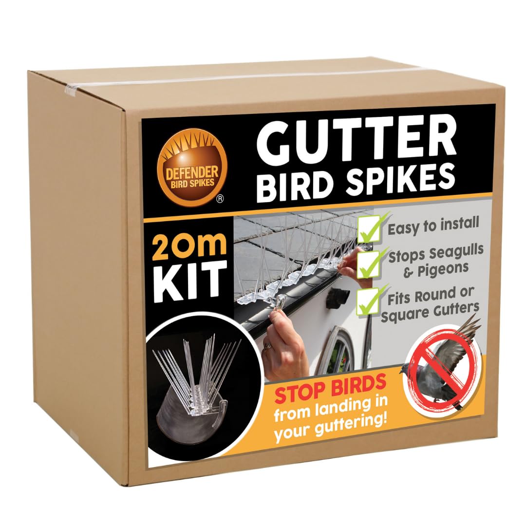 Defender Bird Spikes | Gutter Spikes | Ready Assembled | Stop Pigeons and Seagulls | 20 metre — image 1