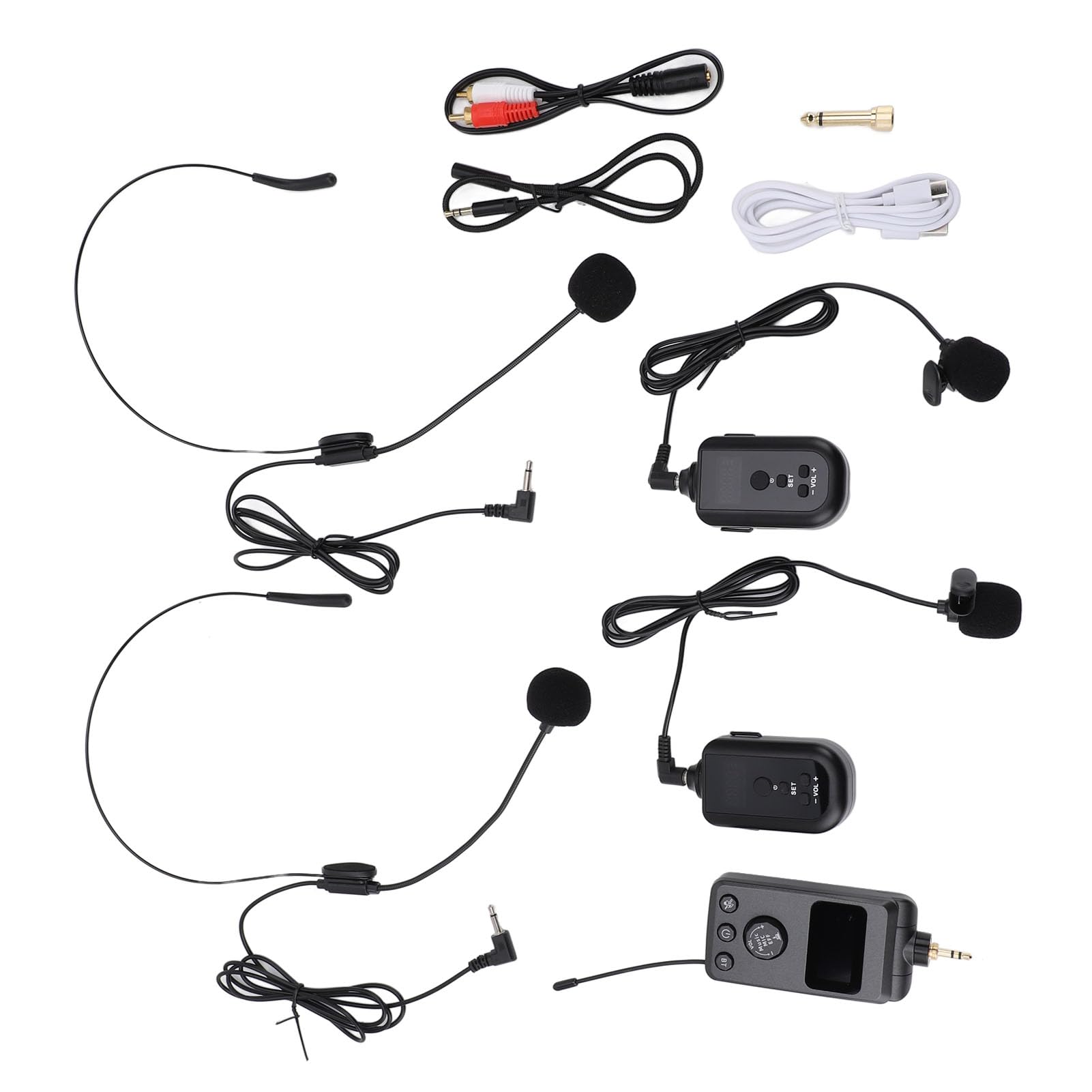 Guida Turistica Wireless con Vocale Transmissio Portatile Wireless Tour Guide Cuffie Lavalier Microfono con Confezione Vita