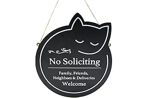 No Soliciting Sign for House Funny Metal Welcome Home Sign (Hang-2)