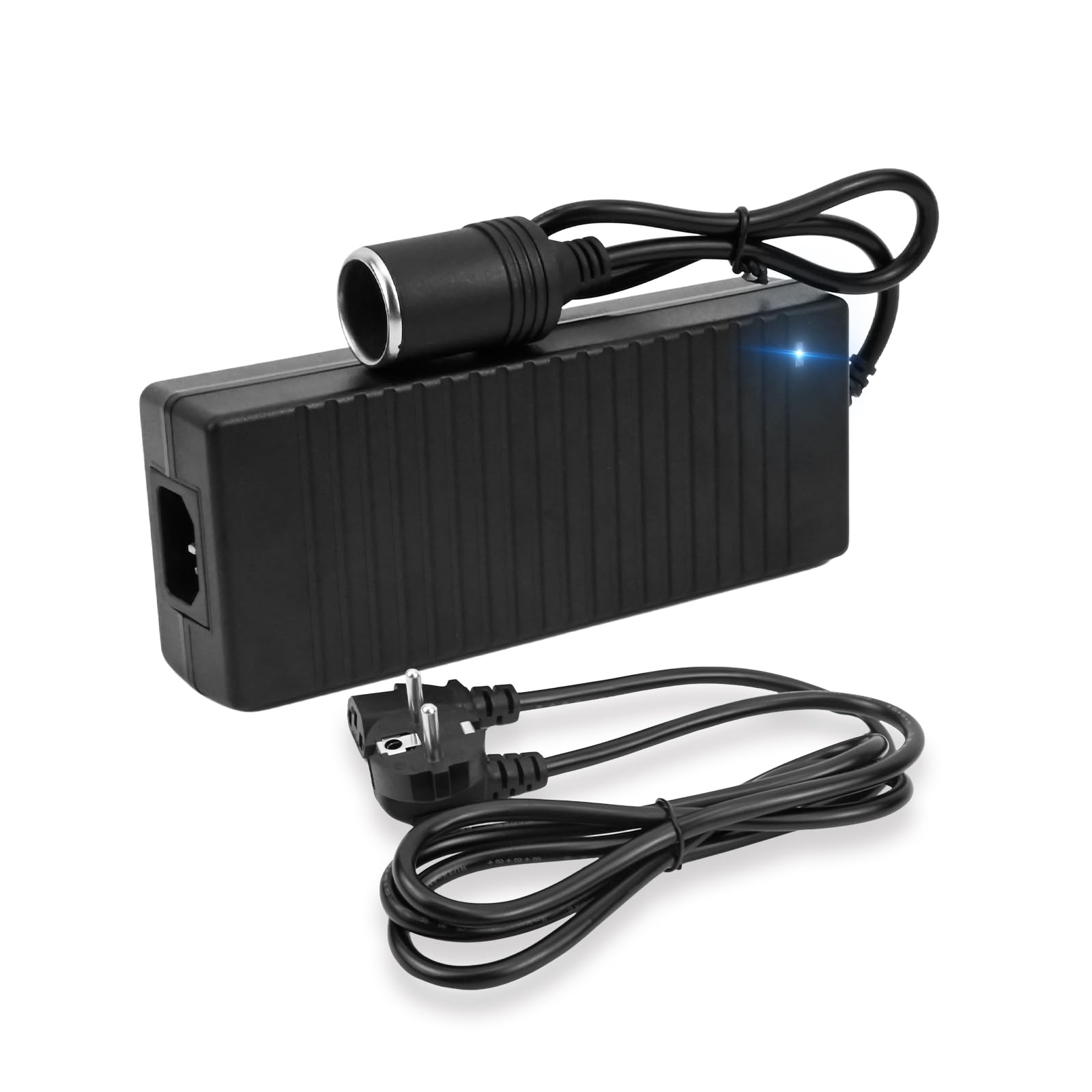Spannungswandler 230V auf 12V,180W 15A KFZ Netzadapter,Adapter Zigarettenanzünder Steckdose,AC auf DC Adapter 12V auf 230V,für Kühlbox, Dashcams, Fahrrekorder, Auto-Ladegerät
