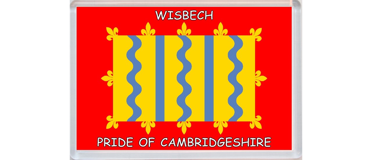 Baked Bean Store Wisbech - Pride Of Cambridgeshire County Flag - Jumbo Fridge Magnet