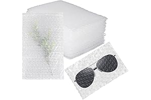 100 Pack 4' x 6' Bubble Out Bags with Crumpled Kraft Paper Protection