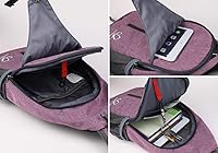 Vista 160 de Waterfly - Mochila cruzada tipo bandolera para viajes y caminatas, bolsa de pecho, Gris, talla única