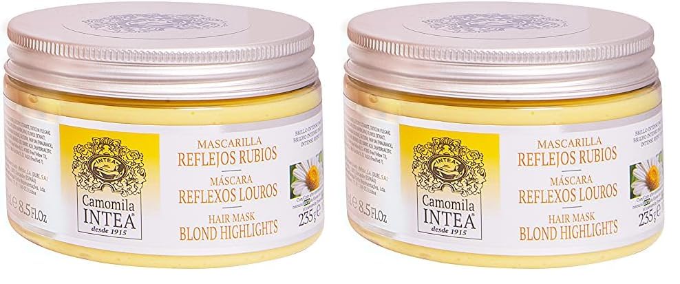 Camomila Intea – Mascarilla Reflejos Rubios – Hidrata y nutre el cabello rubio - 250 ML (Paquete de 2)