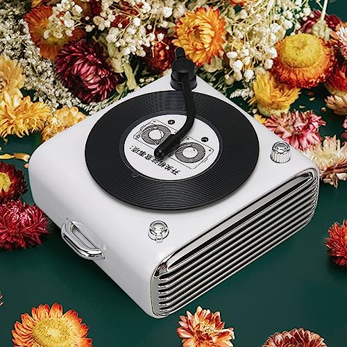BROLEO Enceinte mignonne 1000 mAh avec volume fort style tourne-disque vinyle pour chambre à coucher (#1) - Les Beatles, Paul McCartney, John Lennon, RIngo Starr, George Harrison BROLEO Enceinte mignonne 1000 mAh avec volume fort style tourne-disque vinyle pour chambre à coucher (#1) – Image 3