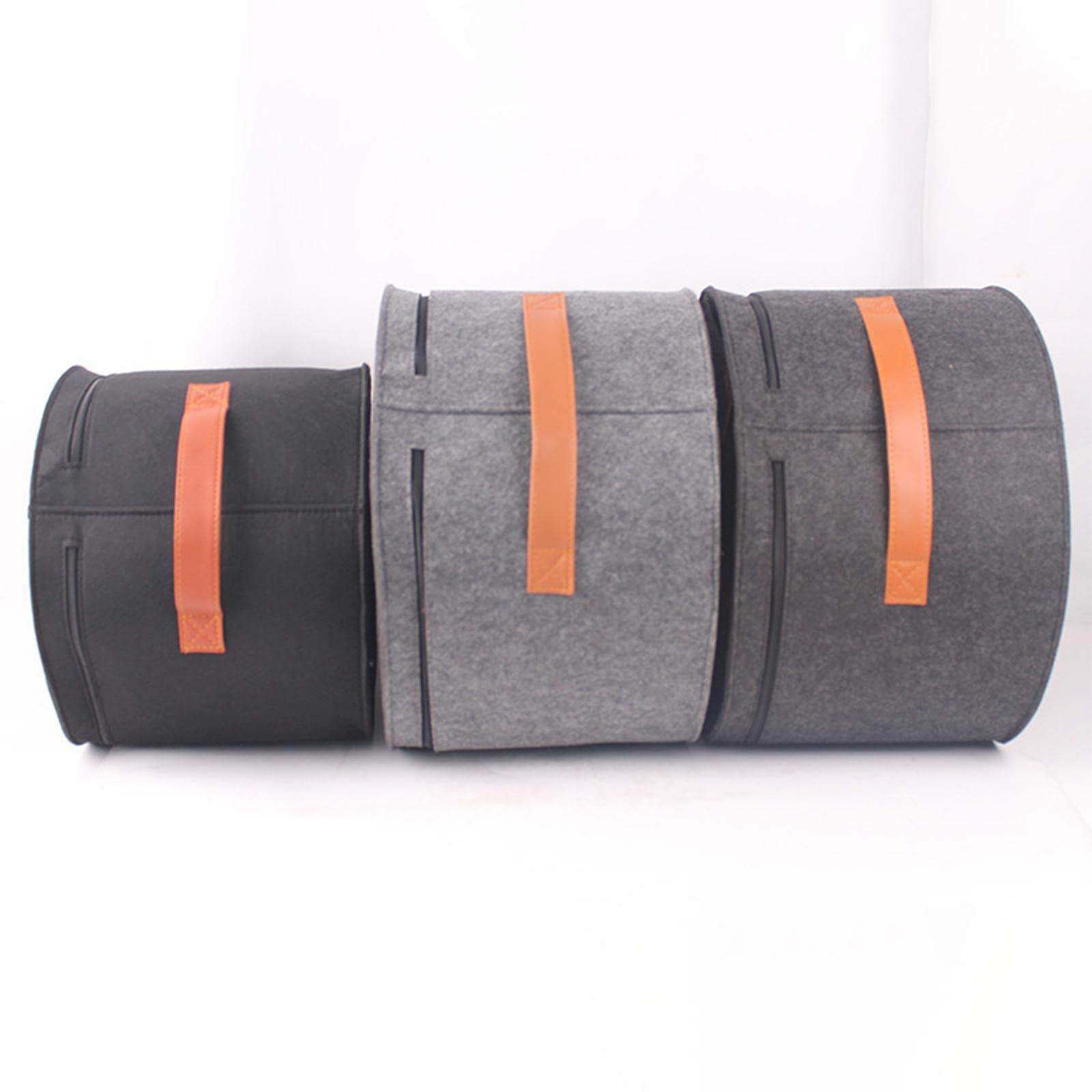 Boîte à Chapeaux Voyage Pliable 43x43x18cm - Organiseur Avec Fermeture Éclair, Poignées Et Bandoulière Noir