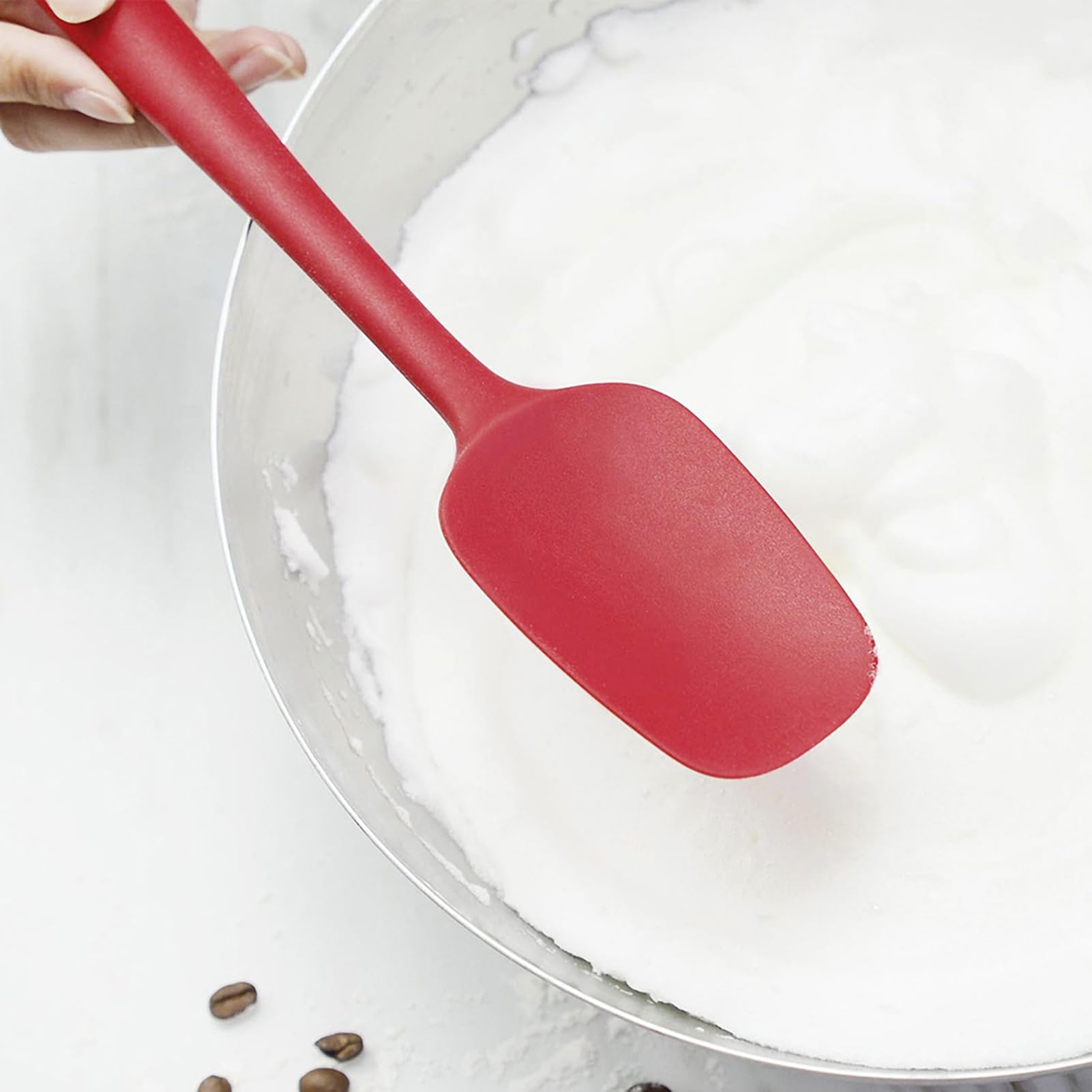 3 Spatole In Silicone Alimentare – Antiaderenti, Resistenti A 220°C, Senza BPA, Monoblocco E Lavabili In Lavastoviglie