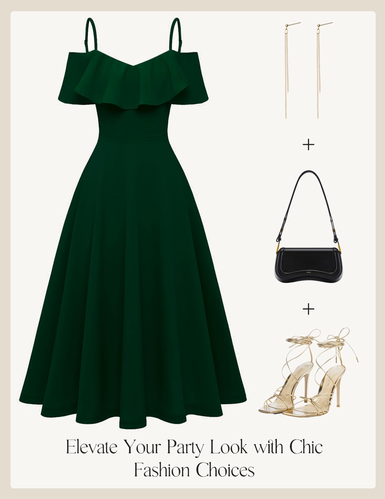 Bbonlinedress Abito Donna Estate off-The-Shoulder Elegante Abito Senza Spalline con Increspature Midilang Abito da Cocktail Festivo