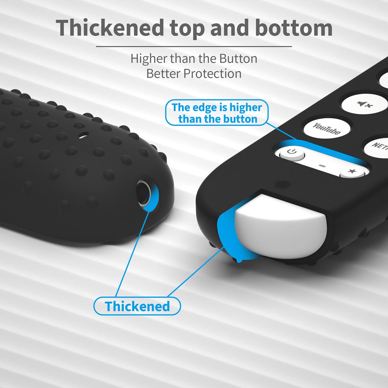 Custodia In Silicone Per Telecomando Google TV Streamer 4K 2024 (Modello GY3LE), Antiscivolo Con Cordino, Bianco