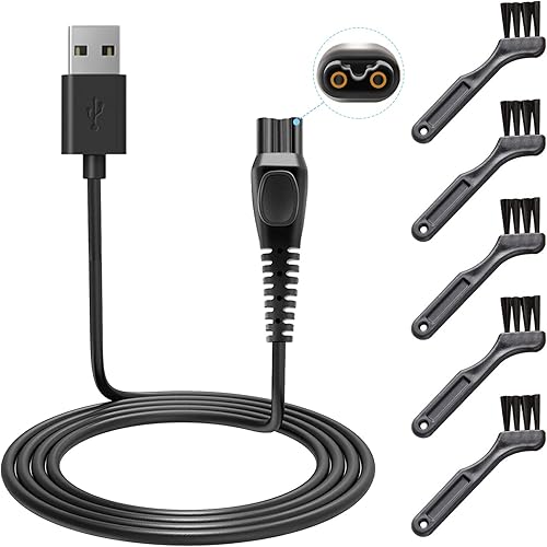 HQ8505 Norelco - Cable de carga compatible con Philips Norelco 3000 3100 3500 7000 7310XL 5000 8000X 9000 Series MG7 S1560 afeitadora eléctrica