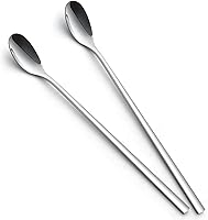 Vista 11 de AOOSY Cuchara de Mango Largo, Agitadores de Café, Cuchara de Té Helado de 9 Pulgadas, Cucharadita de Acero Inoxidable 18/10 Premium para Leche