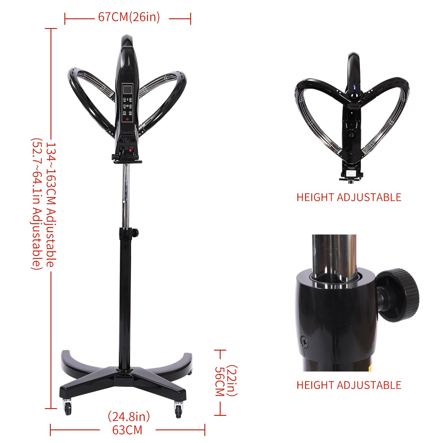 Beauty Salon Hair Processor Professional Stand Hair Steamer Electric Hair Perm Machine Head Massage Color Treatment Salon Styling Tool