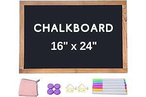 Rustic Chalkboard with Frame and Hanging Accessories