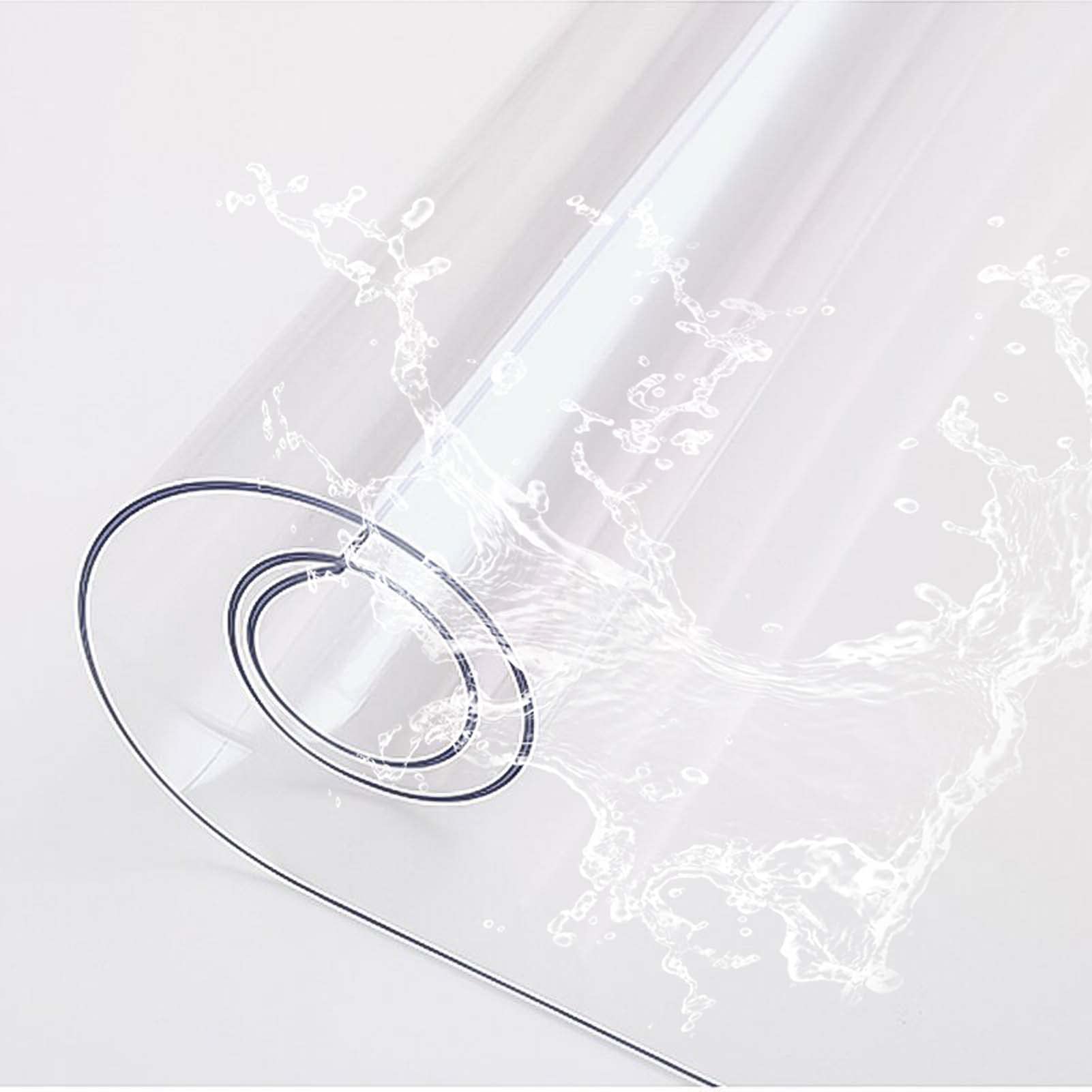 YSUEFIJO Mantel Transparente de PVC 160cm, Mantel Mesa Antimanchas, Mantel Redondo Hule, Mantel de Cocina, 2 mm de Grosor, Protector de Mesa, para Interior y Exterior