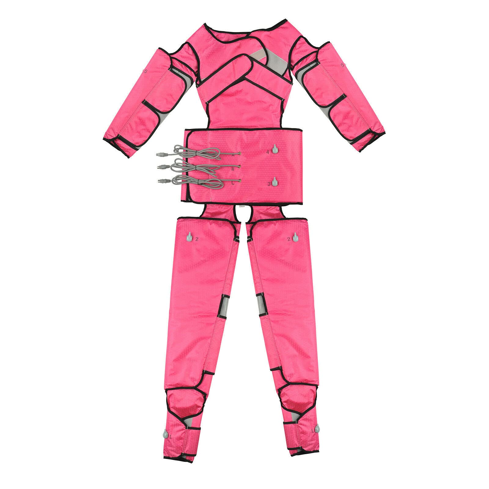 Massaggiatore tutto il corpo, 600 W, per tutto il corpo, pressoterapia, massaggio linfatico, circolazione sanguigna e rilassamento muscolare (rosa)