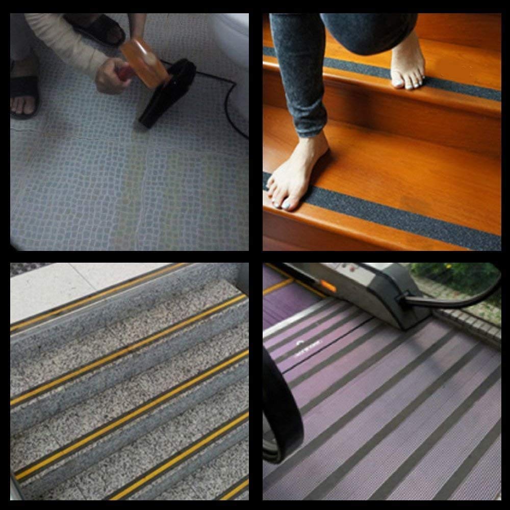 WELSTIK Antislip plakband, 15 cm x 5 m, antislip plakband, verbetert de grip, sterke veiligheidslijm voor binnen en buiten, veiligheid op het werk, zwart