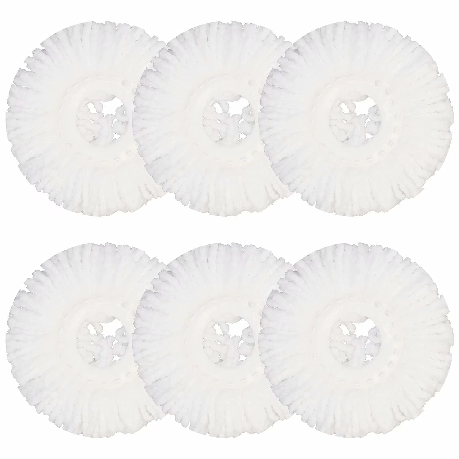 Mop Head for Hurricane Spin Mop Microfiber Mop Head Refills Round Mop Pads 6 Pack