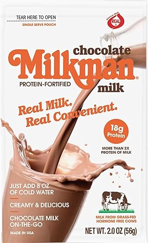 Milkman Leche de chocolate con 0.63 oz de proteína - Chocolate en polvo seco instantáneo (100 paquetes)