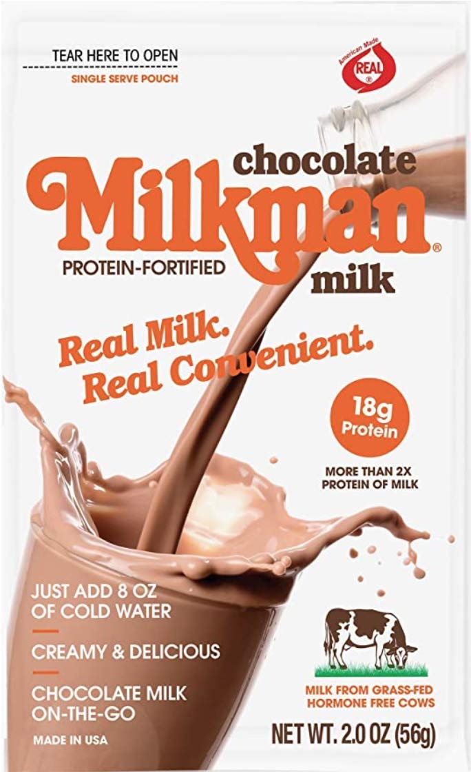 Milkman Chocolate Milk with 18g of Protein – Instant Dry Chocolate Milk Powder (100 Packets)