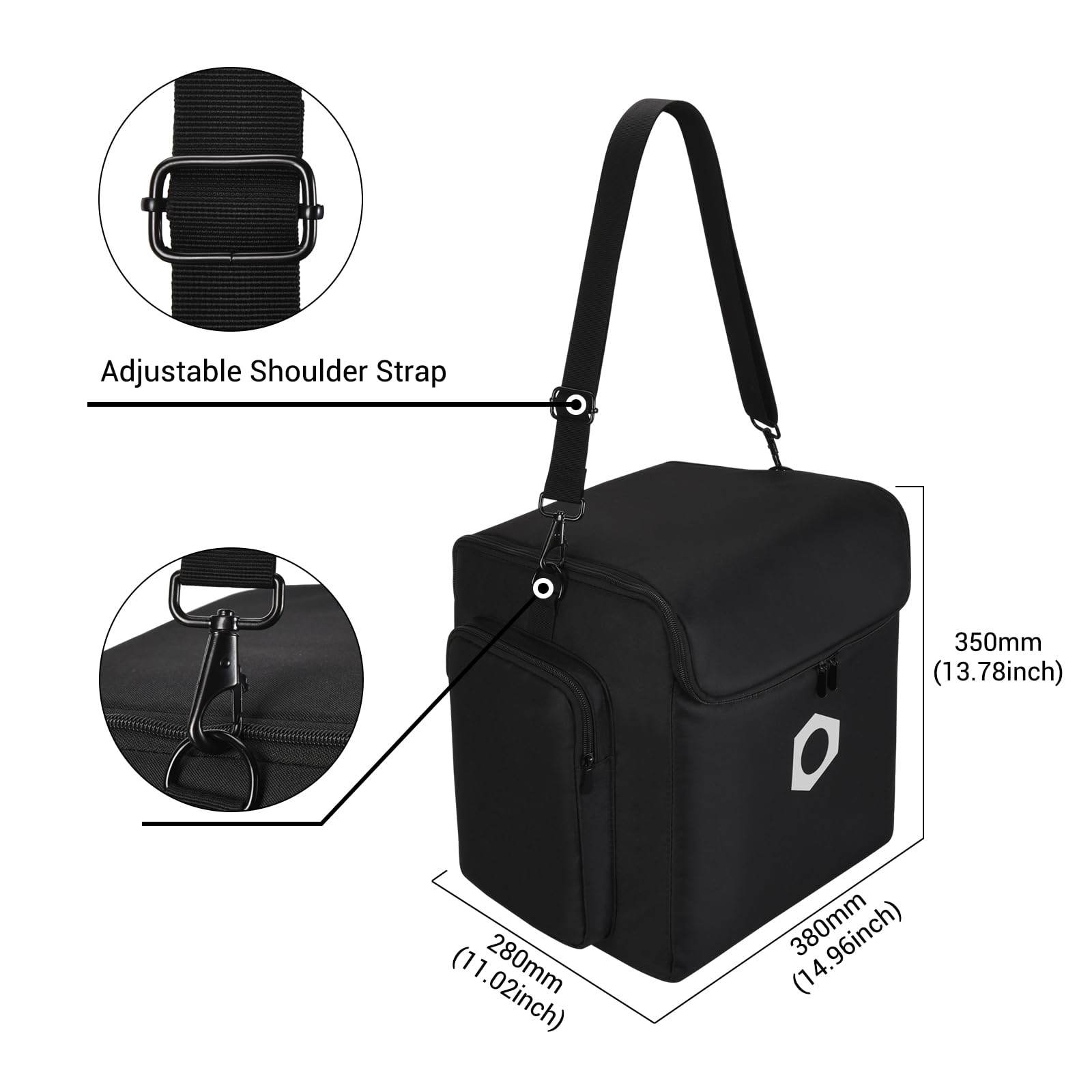 Étui Transport Portable Housse Protection Sac Voyage Sacoche pour JBL PARTYBOX Encore 2 / PartyBox Encore Essential Enceinte de Soirée Portable avec Microphone sans Fil,Noir
