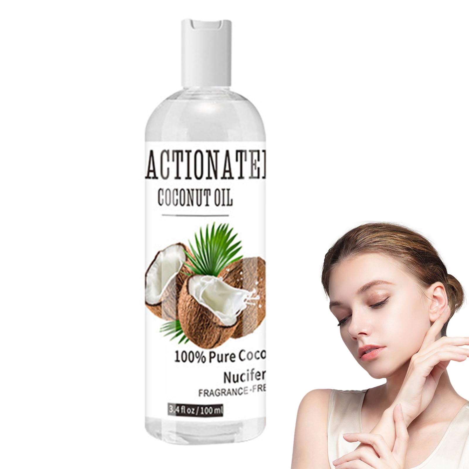 Frakcjonowany olej kokosowy, 100% naturalny olej kokosowy, do włosów i ciała, olej kokosowy, olej do ciała, pielęgnacja ciała, egzotyczny aromat kokosowy, ekstrakt z owoców kokosowych