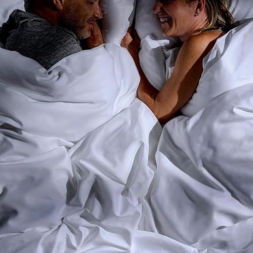 Miniatura 9 de LUXOME Funda de edredón  100% viscosa de bambú  Tacto suave y sedoso  Regulador térmico  2 lazos de funda  KingCal King - 108 x 98 pulgadas  Piedra