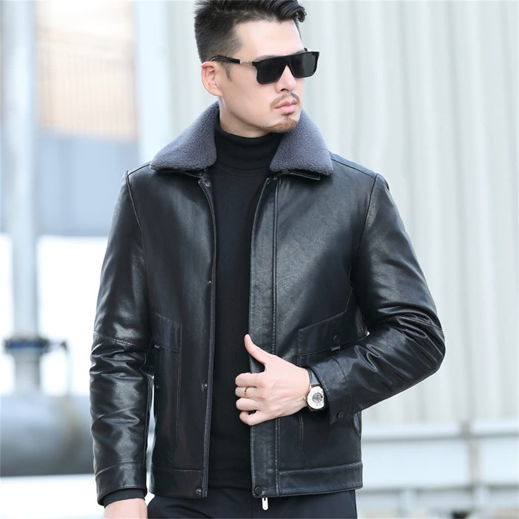 シアーズ　A-2型　USA製 leather jacket 牛革 Amazon.com: YMGSCC Leather Jacket Men's Down Jacket Middle