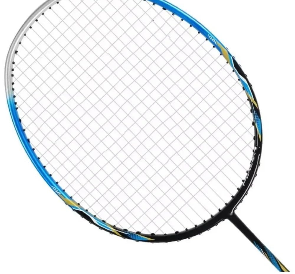 Badminton Set Racchette da Badminton in Fibra di Carbonio Completa, Racchetta Offensiva con Corda